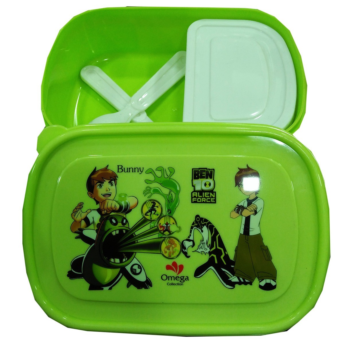 Omega Ben10 Bunny Themed Lunch box for Kids - Green