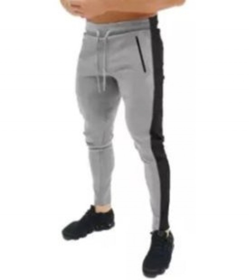 online's collection grey Side Stripe zipar Trouser for mens