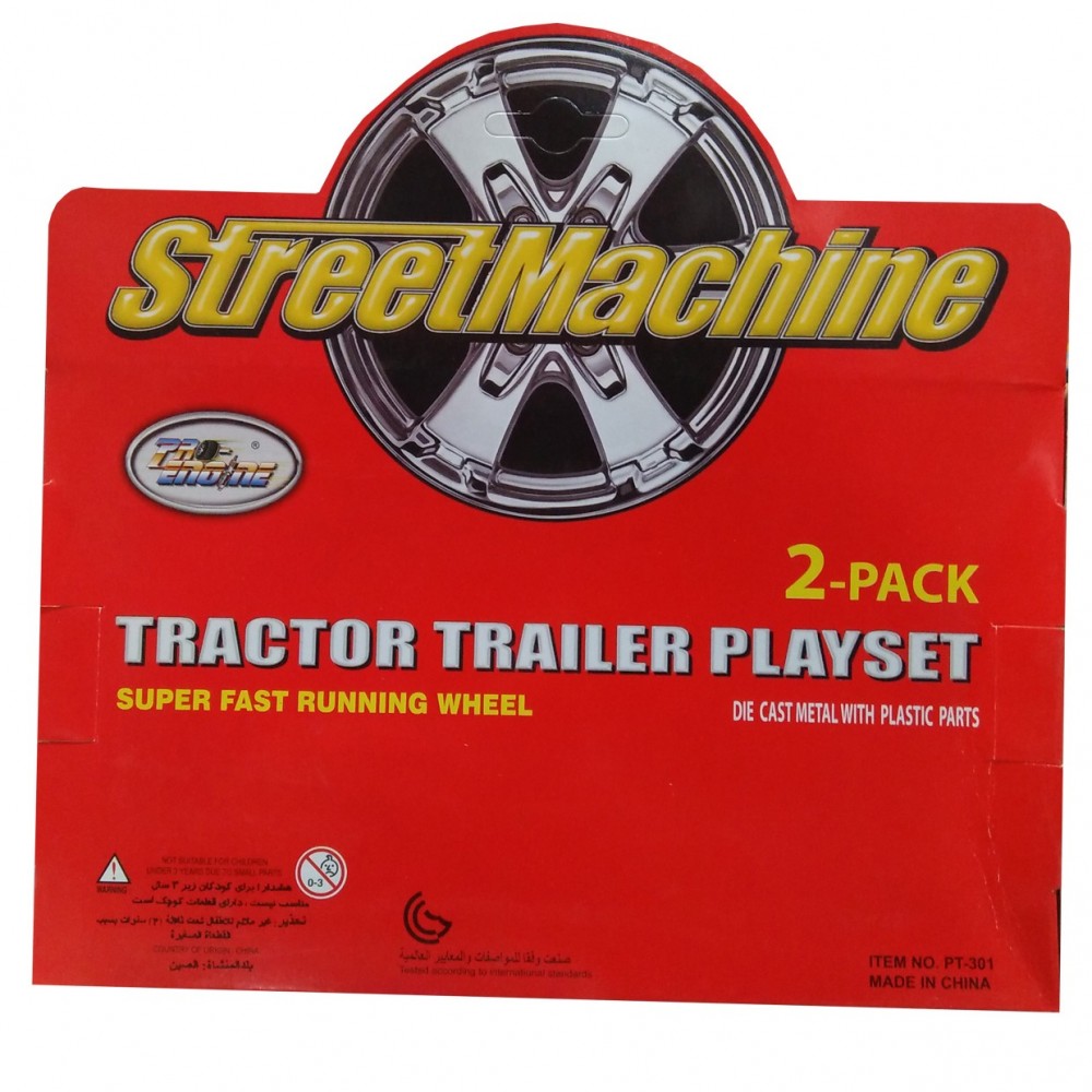 2In1 Street Machine Tractor Trailer For Kids - 3+ Ages