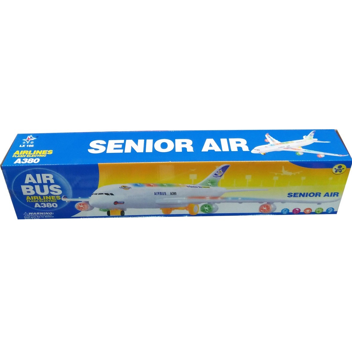 Air Bus Airlines Flash Electric A380 Airplane for Kids - Musical - 3 Plus Ages