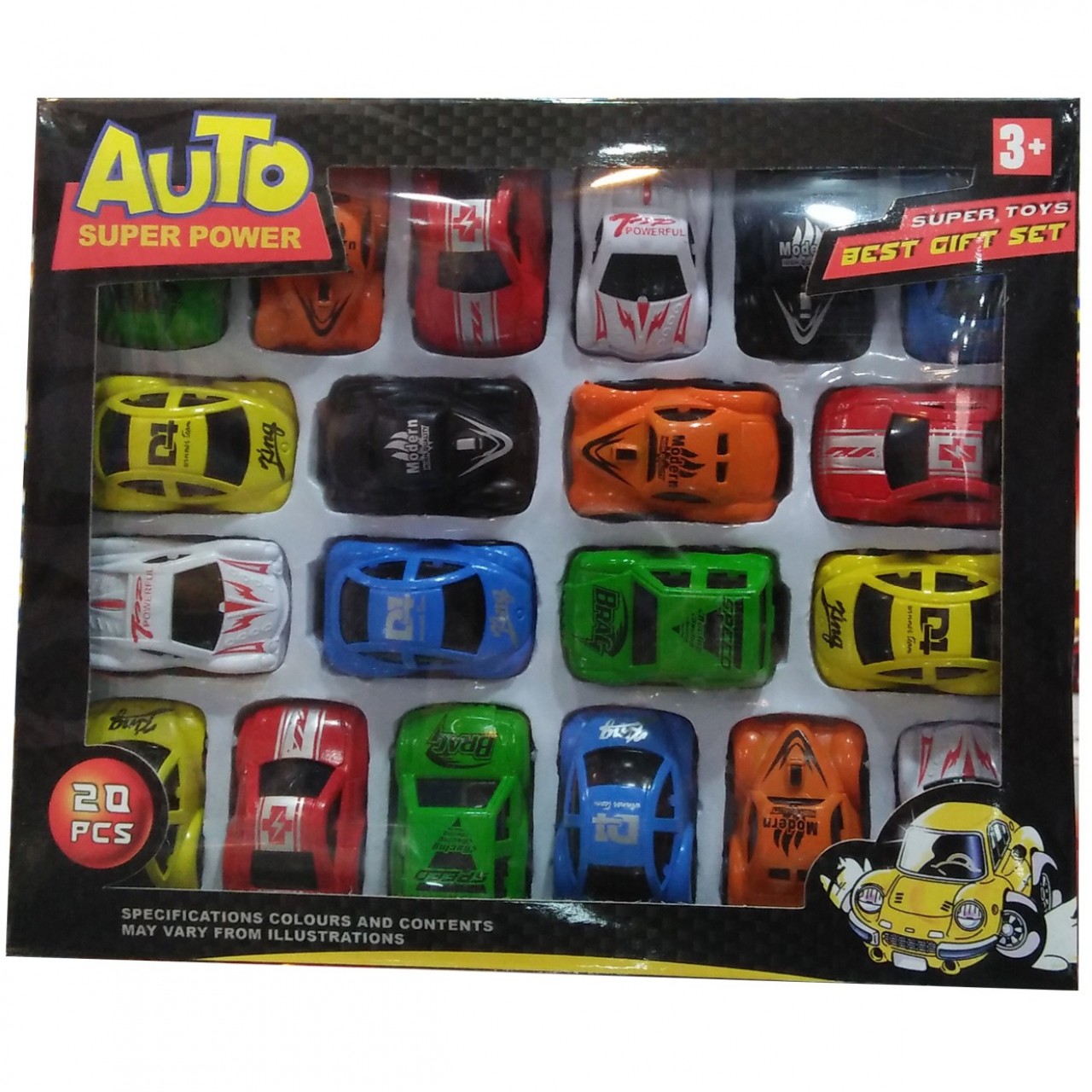Auto Super Power Cars For Kids - 20 Pieces - 3+ Ages