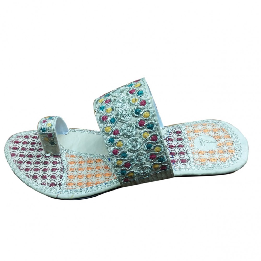 Fancy Traditional Design Thumb Shoes for Women - Multicolor - 7 To 11