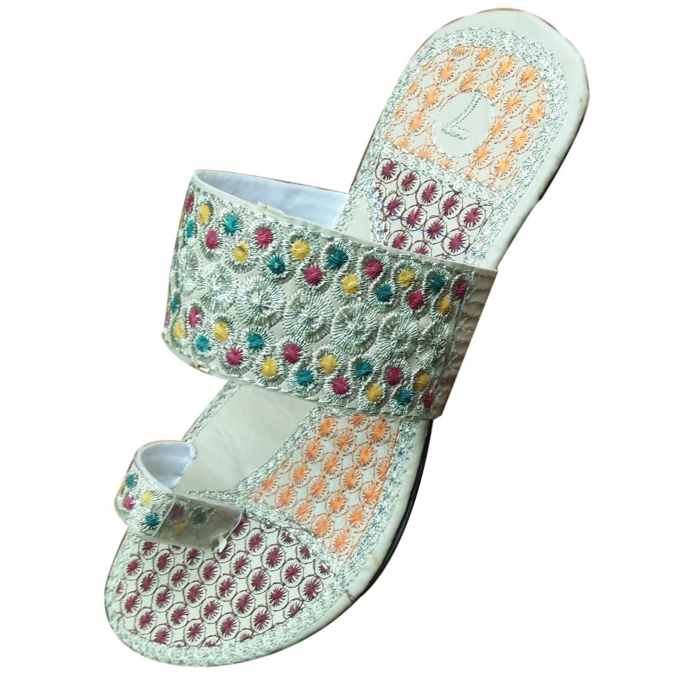 Fancy Traditional Design Thumb Shoes for Women - Multicolor - 7 To 11