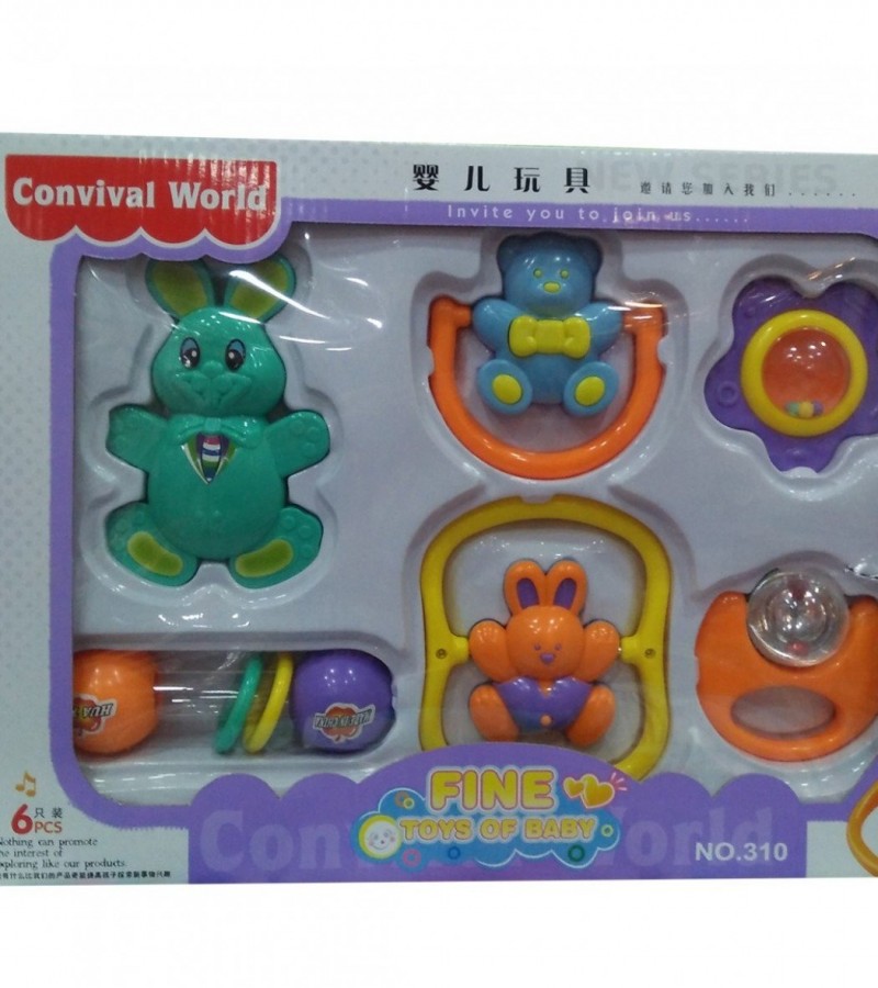 Fine Toys of Baby For 6+ Months Infant - 6 Pieces