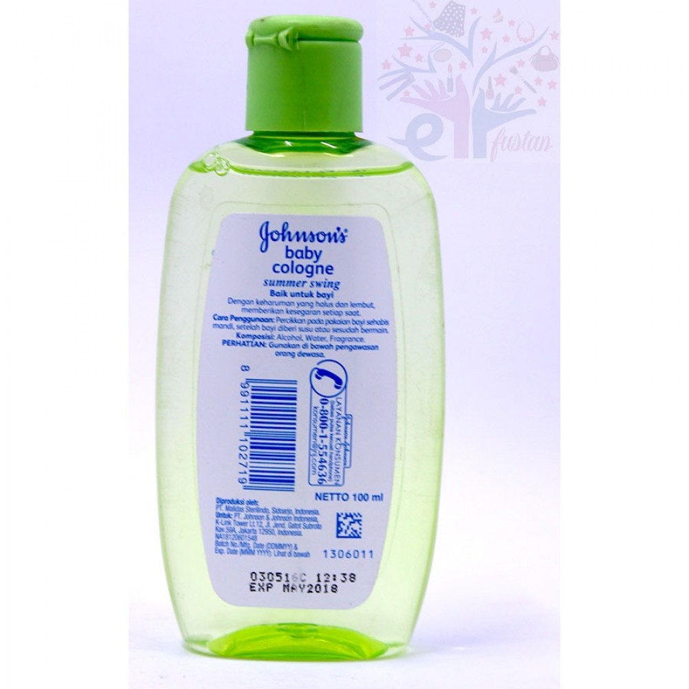Johnson’s Baby Cologne Summer Swing 100ML - Clinically Approved