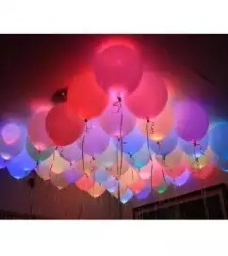 Led Glowing Ballons - 25 Pcs