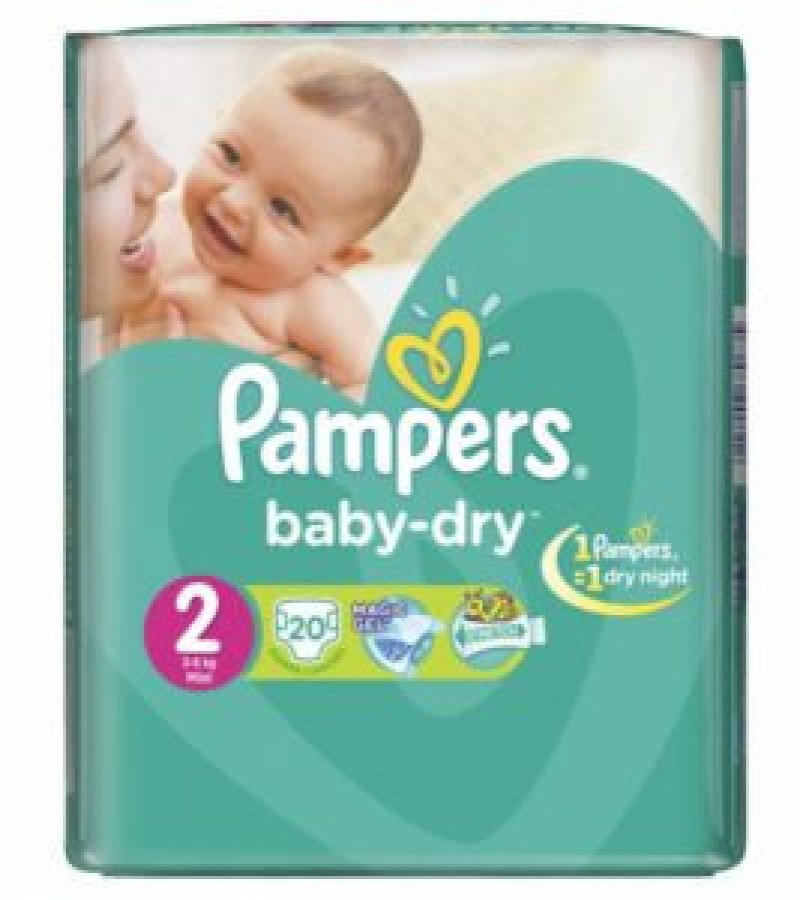 Pampers Baby-Dry Value Pack [Size 2/Small/3-6 kgs, 20 Diapers