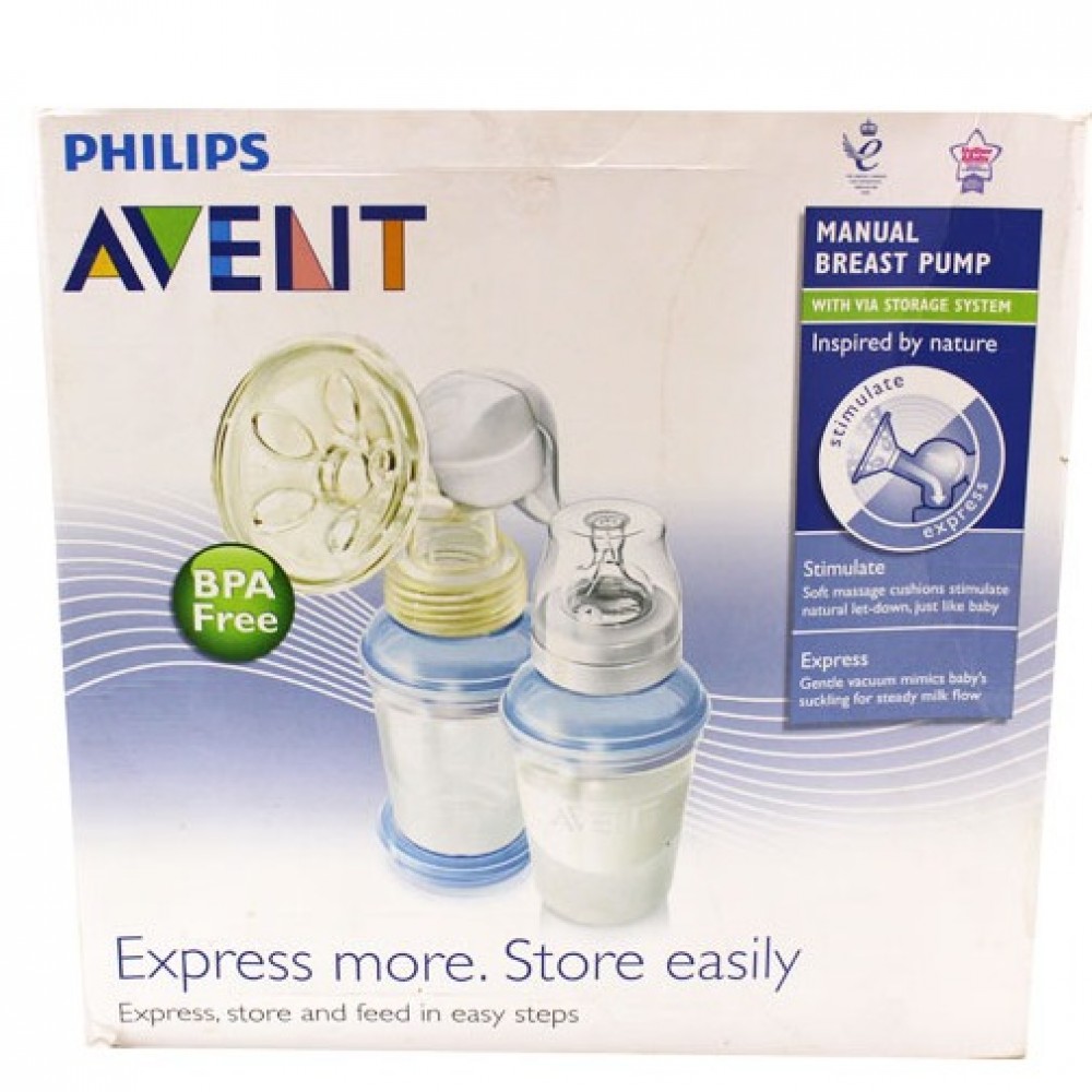 Philips Avent Manual Breast Pump With Bottle