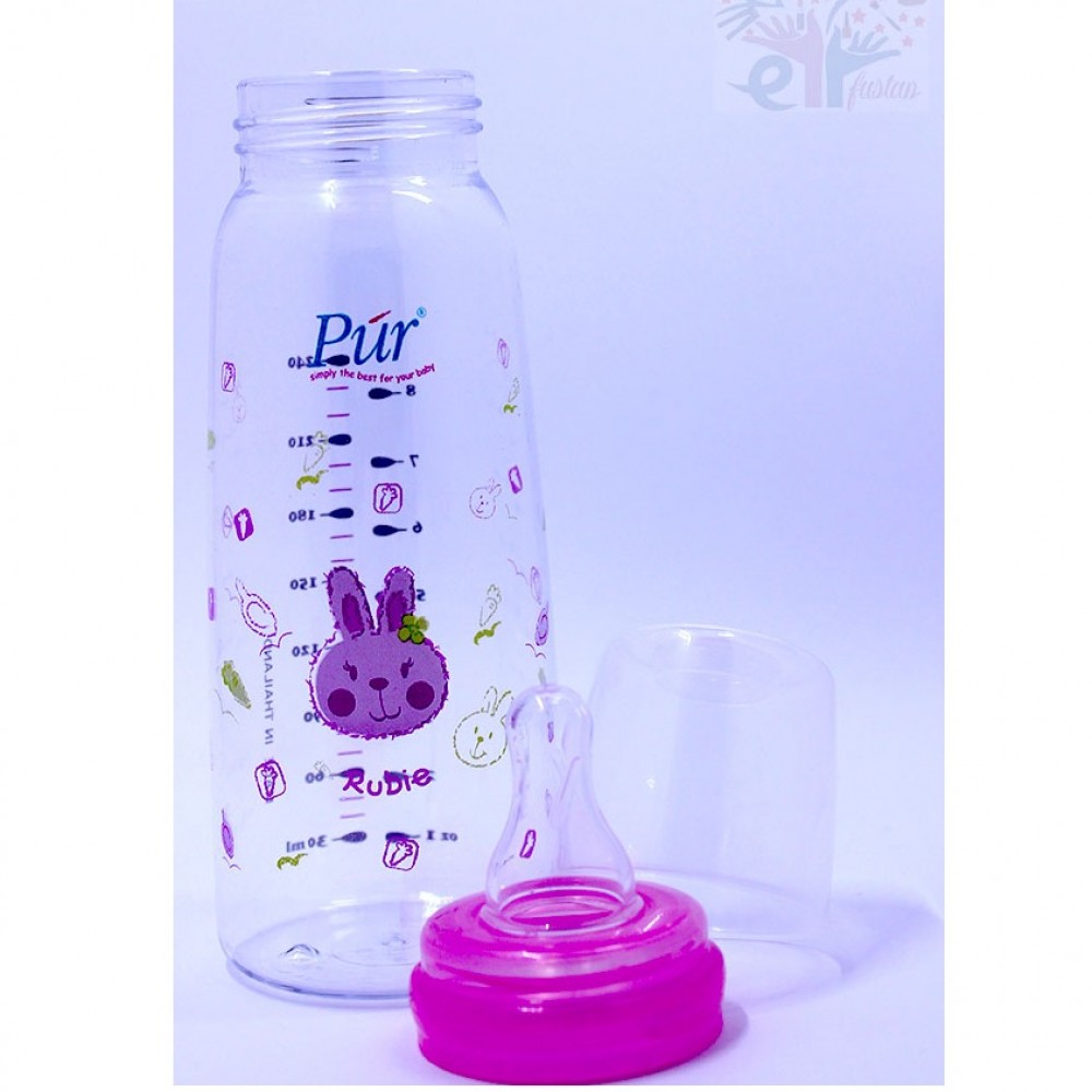 Pur Large Straight Side Feeding Bottle - Volatile And Nitrosamine Safe - 1107