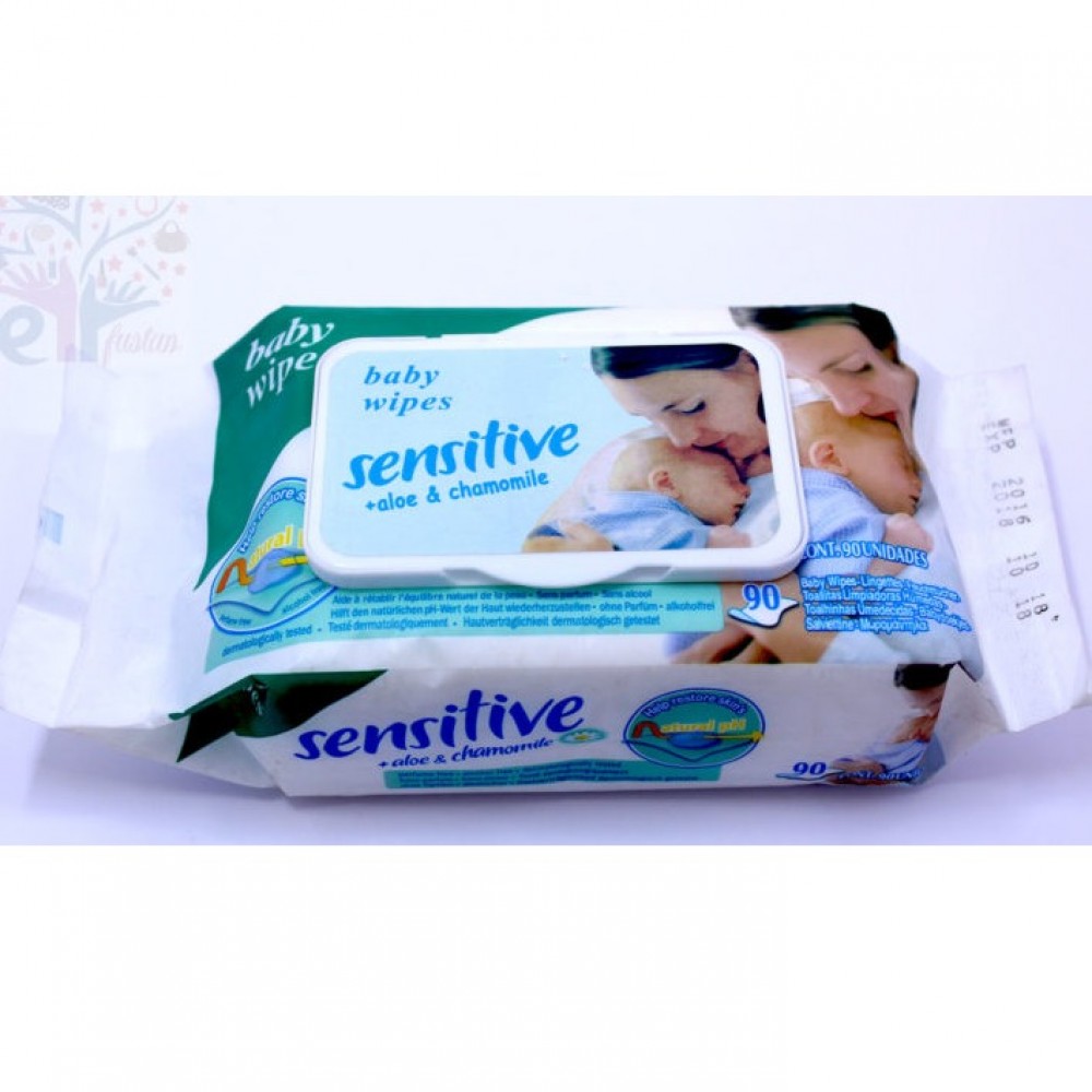 Sensitive Baby Wipes With Aloe & Chamomile - 90 Wipes