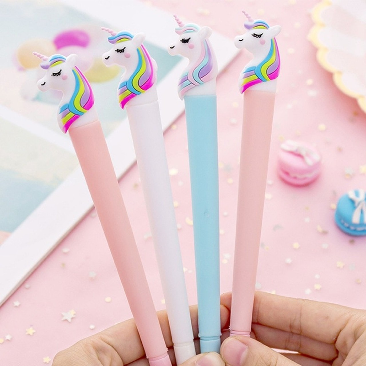 Pack of 2 Cute Rainbow unicorn Gel Pen