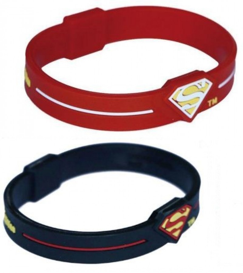 Pack of 2 - Superman Bracelets For Boys - Multi color
