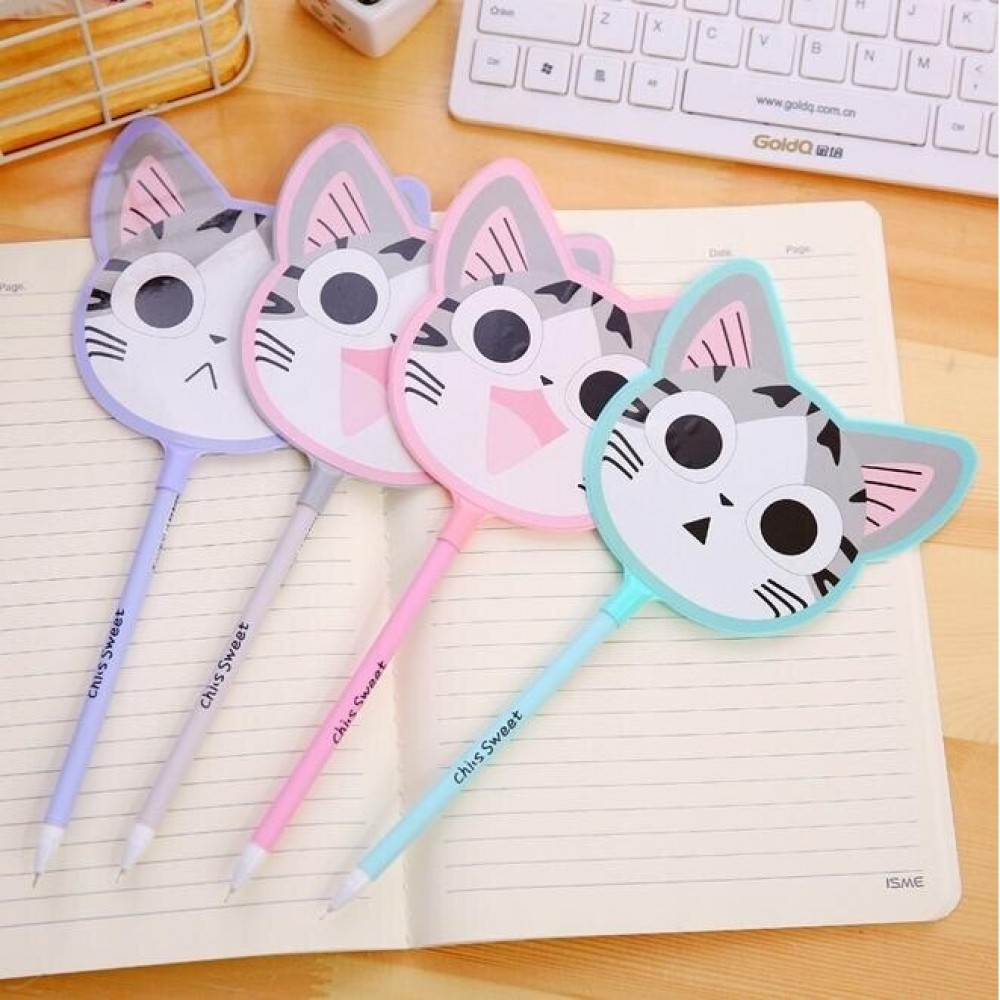 Pack of 4 Cute Cat Fan design Gel Pen