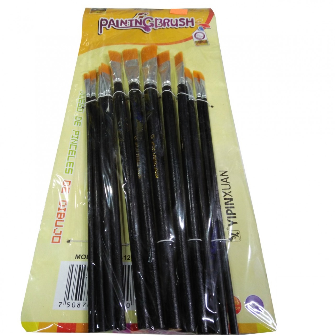 Paint Brushes For Painting - 12 Pieces - Black color