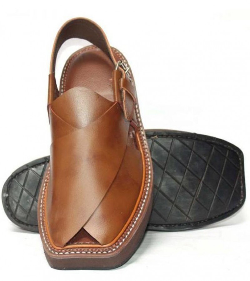 Peshawari Brown Black leather Chapal sandel khusa for Men