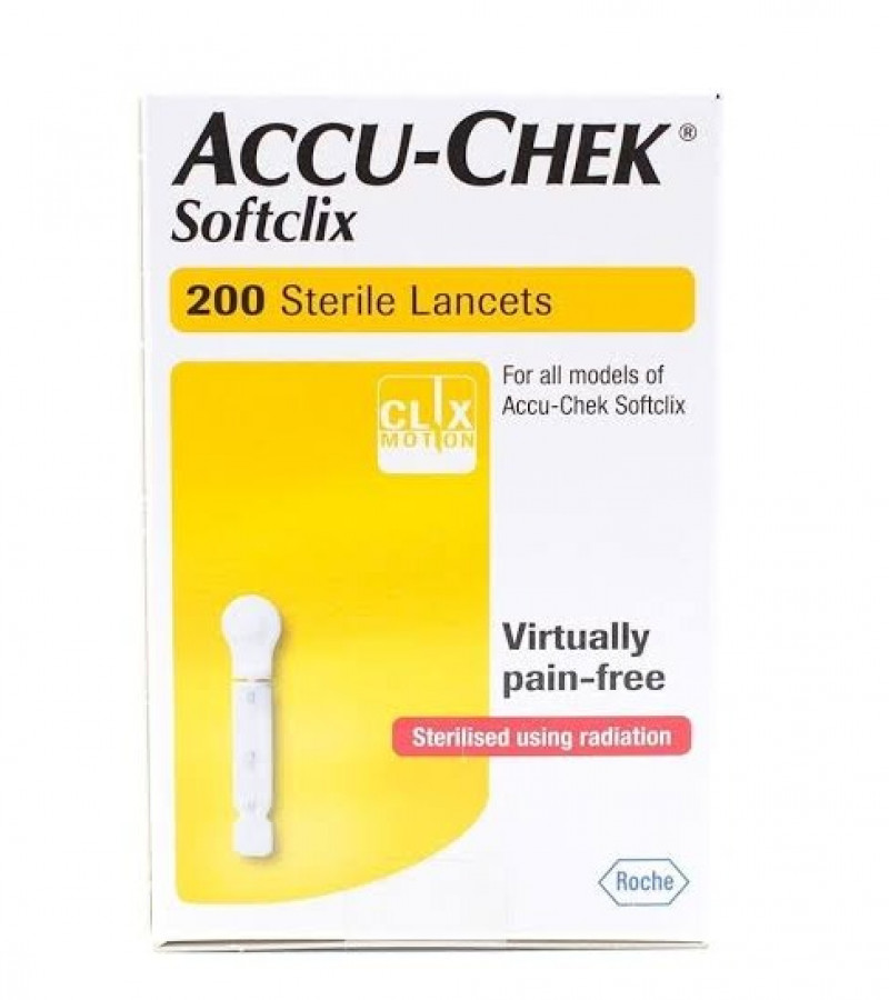 Accu Chek glucometer needle's Accu-chek Softclix Lansets 200 piece's
