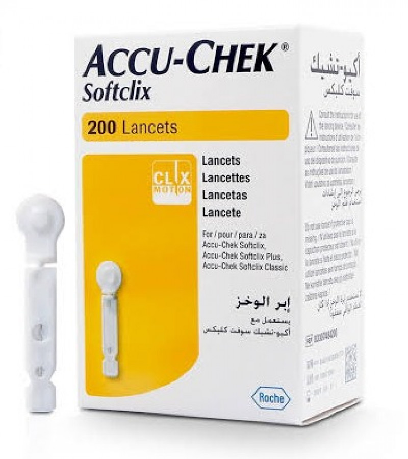 Accu Chek glucometer needle's Accu-chek Softclix Lansets 200 piece's