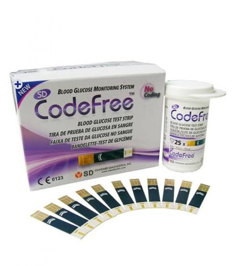 Codefree glucometer strips pack of 50 strips, no coding orignal product  with long expiry