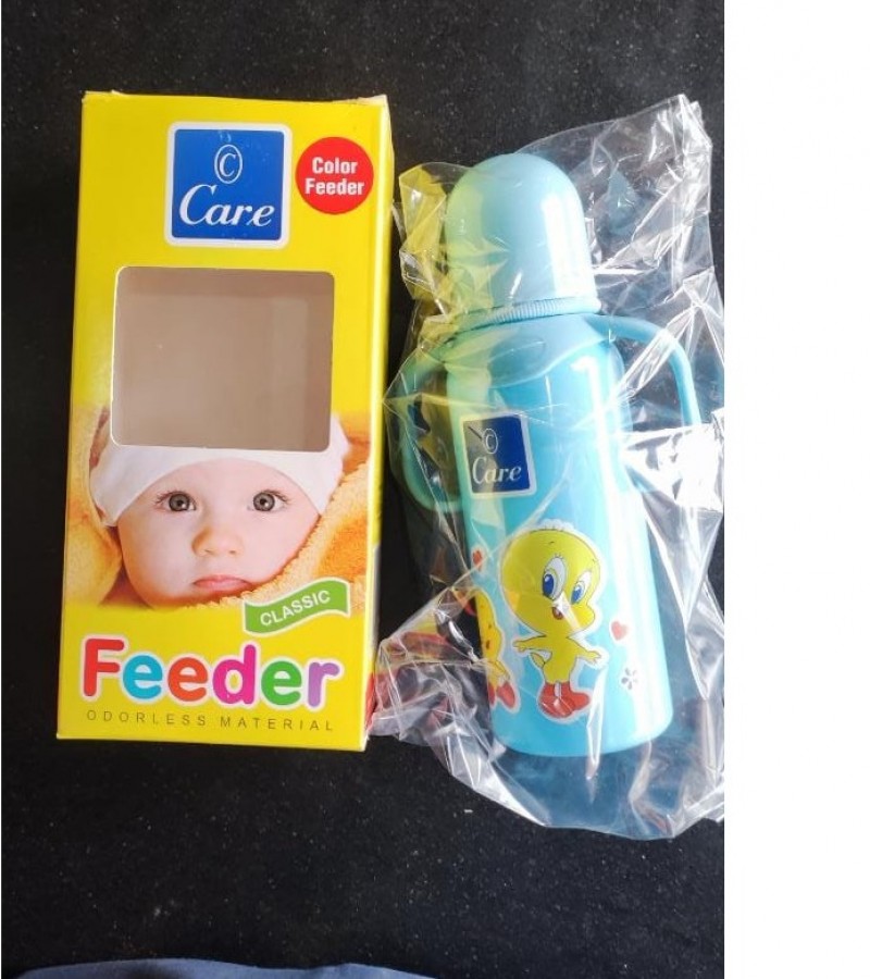 CARE  COLOURED BABY  FEEDER  250ML.  GREEN AND  BLUE