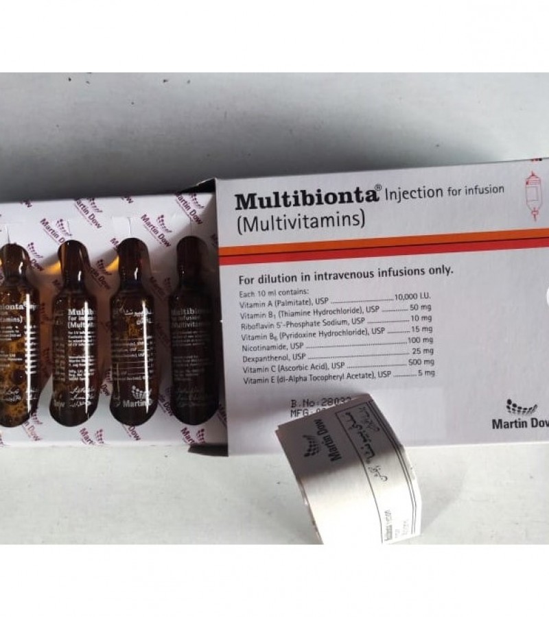MULTIBIONTA INJECTION FOR INFUSION / MULTIVITAMIN INJECTION .