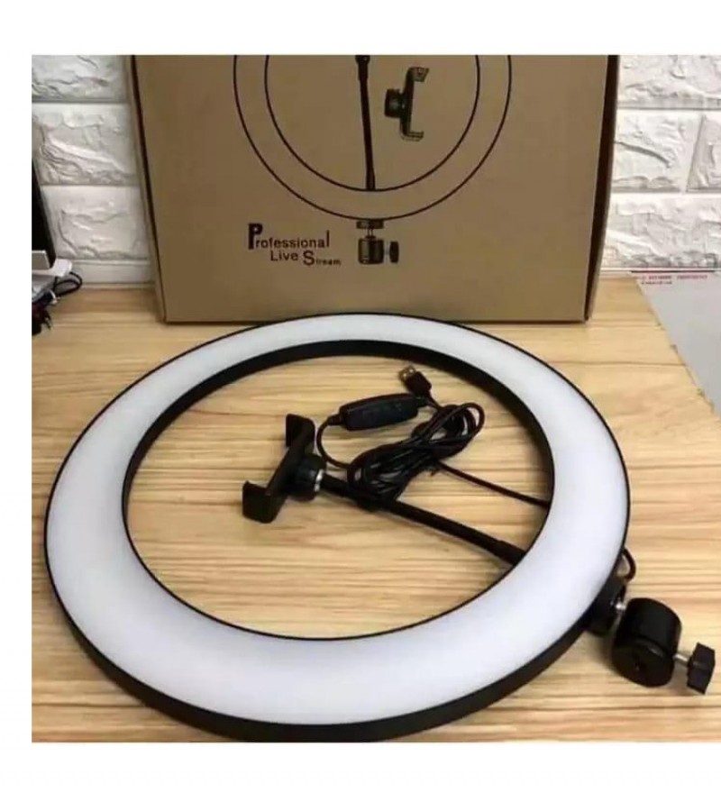 20cm Dimmable LED Studio Ring Light Photography with Mobile Holder For Makeup/Live stream / Videos
