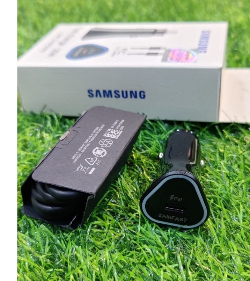 25W PD Car Charger Adapter For Samsung A32 Note10 S20 S22 S23 Super Fast Charger Type C To C Cable