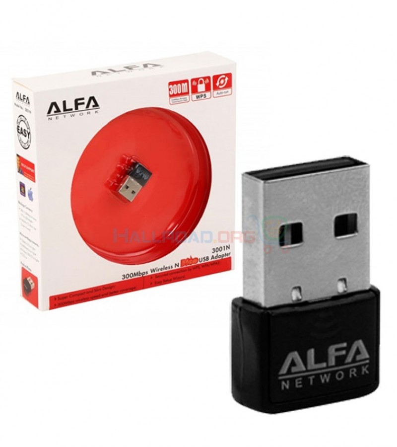 Alfa Mini Wifi Adapter/Catcher 300-Mbps Alfa Usb LAN Card For Computer Laptop