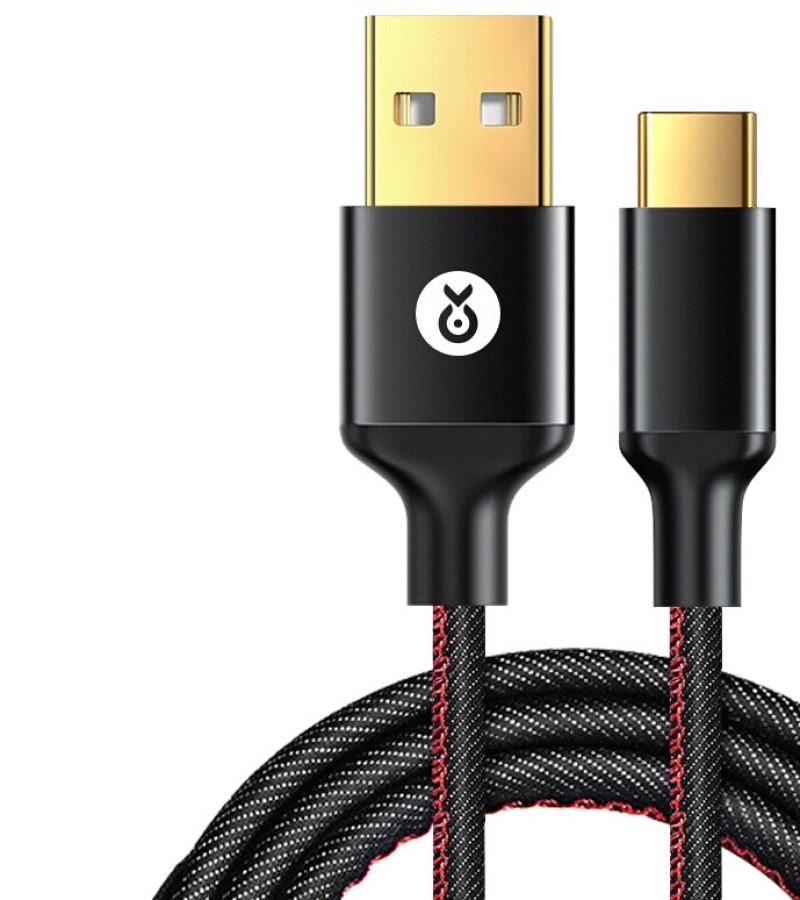 BIAZE K25 Type-C Data Cable Denim Quick Charger Charging Cable 1.2m