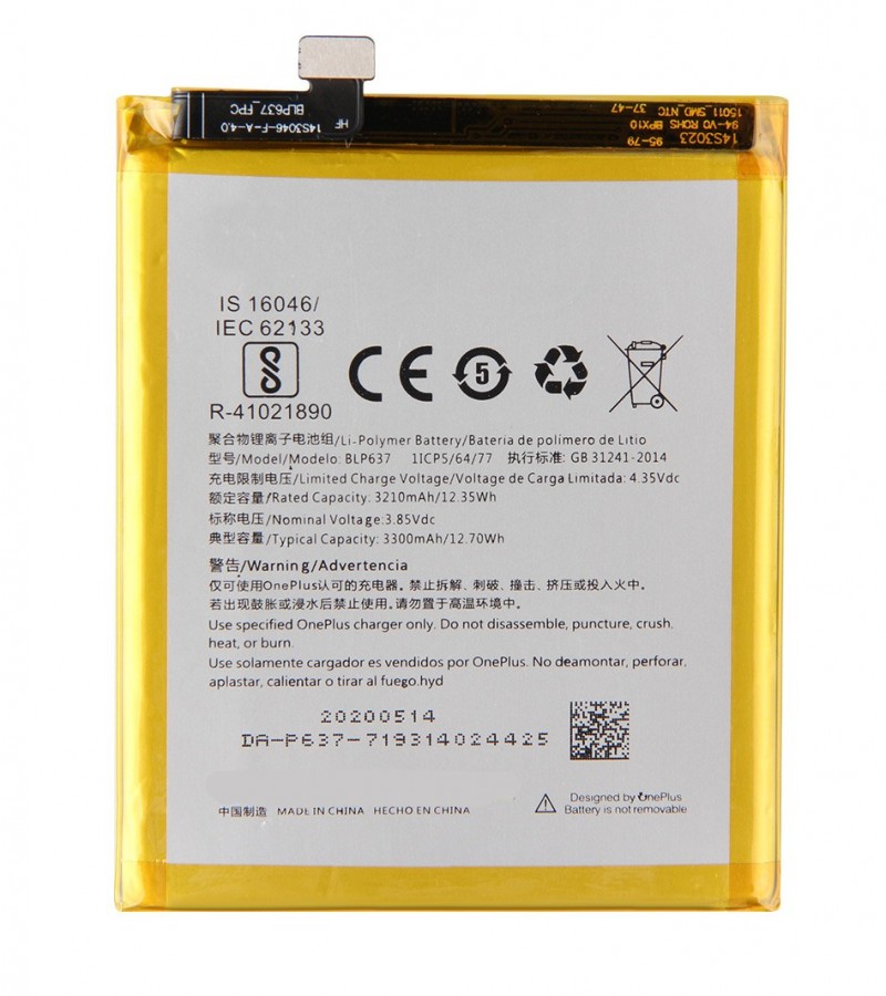 BLP637 Battery For OnePlus 5 5T One Plus 5 5T Genuine Phone Battery 3000mAh