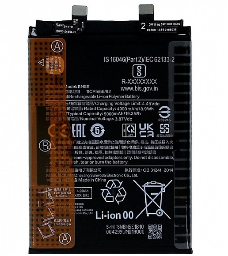 BM5A BN5E New Original  Battery for Xiaomi Redmi Note 11 Pro/POCO X4 Pro/Note 11E Pro 5000mAh