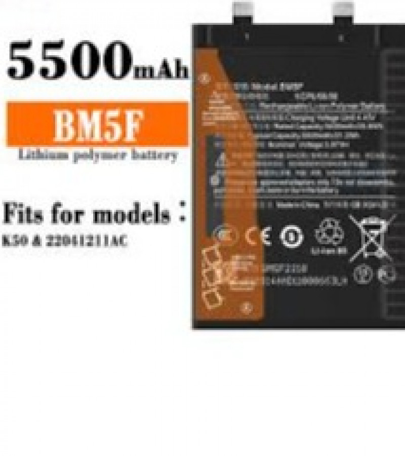 BM5F Origanal Battery For Xiaomi Mi K50 Capacity-5500mAh