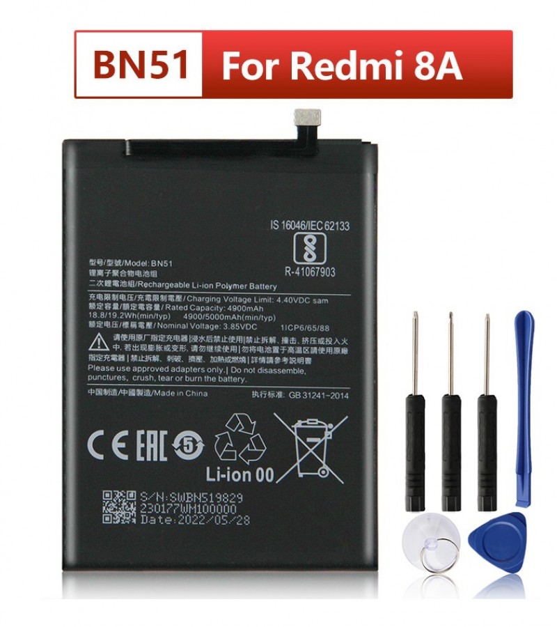 High Quality BN51 / BM4J  Battery For Xiaomi Redmi 8 Redmi Note 8 Pro Redmi 8A Redmi8 5000mAh