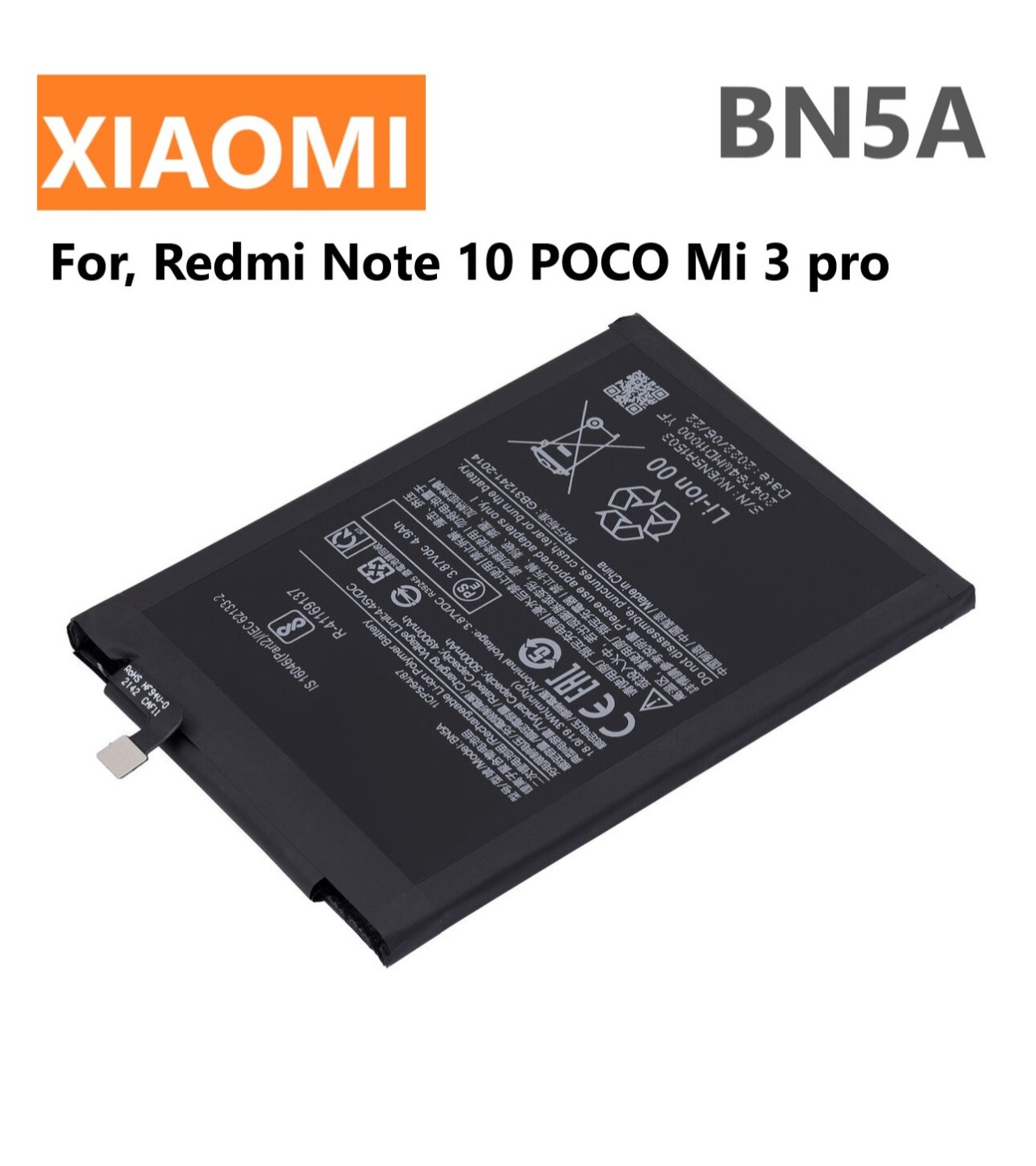 BN5A Battery For Xiaomi POCO mi3 pro mi 3 pro Xiaomi Redmi Note 10 5000mAh