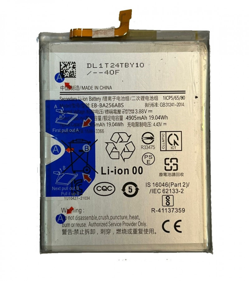 EB-BA256ABS New Original Battery  for Samsung Galaxy A55 SM-A556B A55 / A54 / A34 / A25; SM-A556B/ A546 / A346 / A256 5000mAh