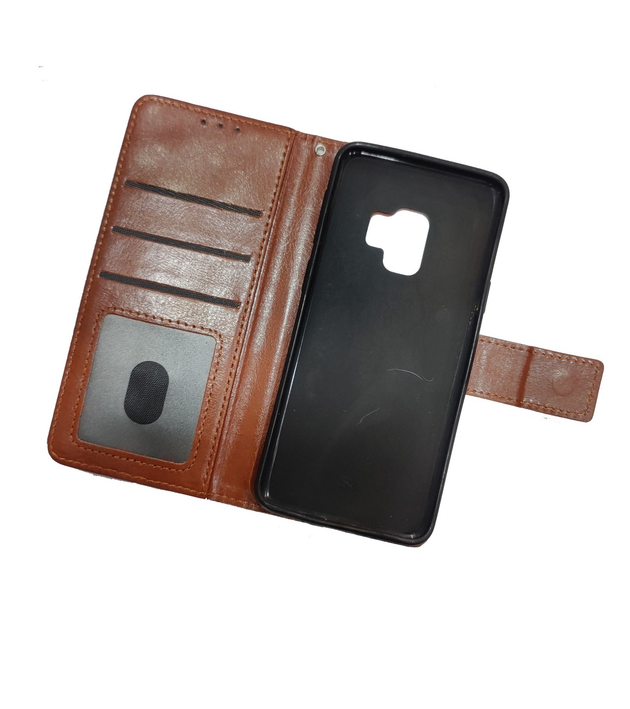 Flip book Wallet Leather OPPO A3S Case with magnetic layer