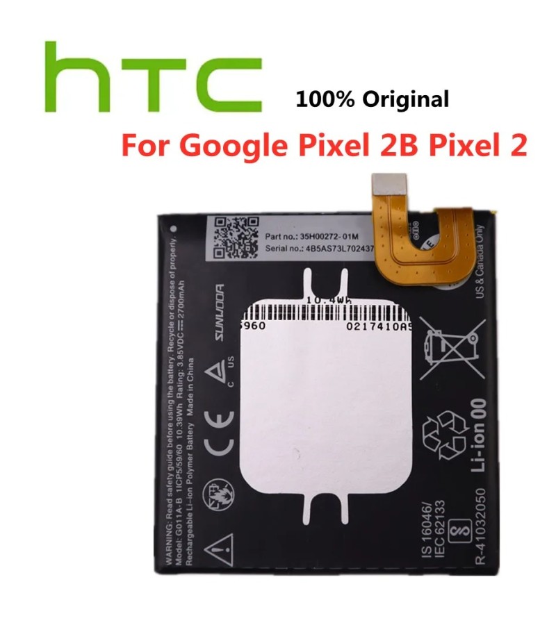 G011A-B 100% Original Battery For HTC Google Pixel 2B Pixel 2 Capacity-2700mAh
