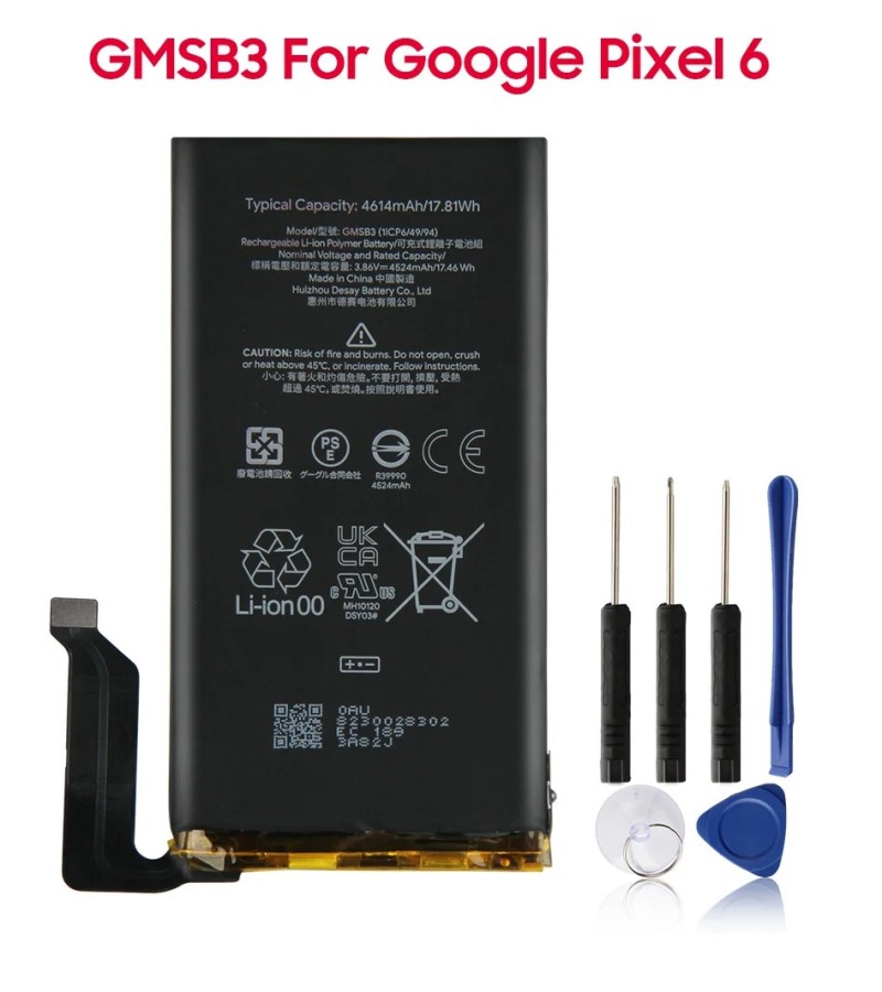 Google Pixel 6 GMSB3 Original Battery Capacity-4614mAh
