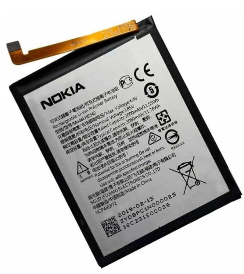 HE342 Battery For Nokia X6 2018 6.1 Plus TA-1099 TA-1109 X5 5.1 Plus 3060mAh