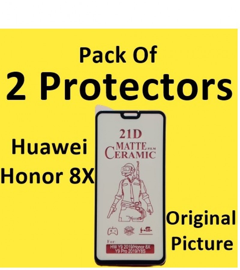 Huawei Honor 8X , Y9 2019 Matte Protector for PUBG Gaming Unbreakable , Pack of 2 Protectors