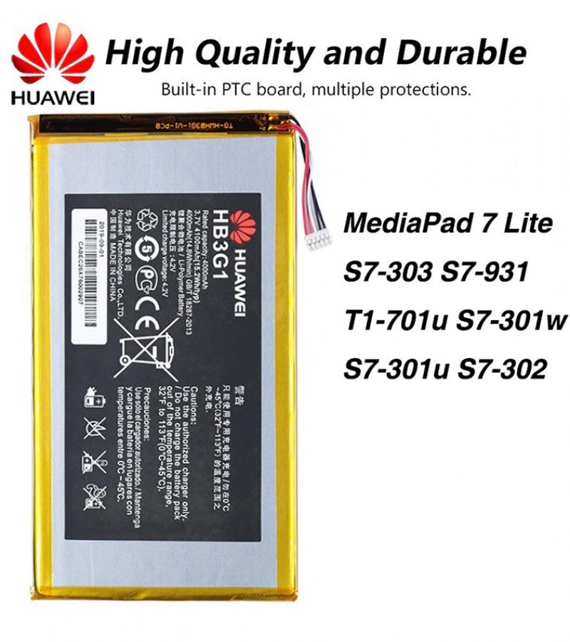 Huawei MediaPad 7 Lite  Battery Replacement HB3G1 with 4000mAh Capacity-Silver