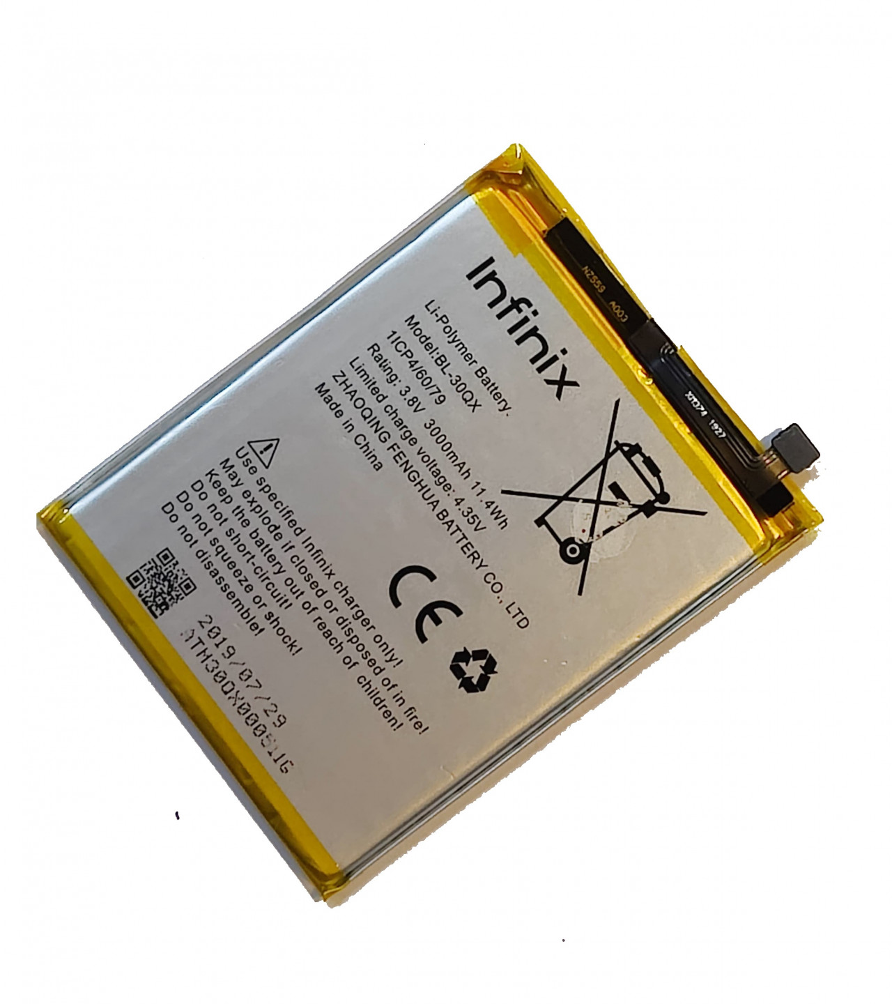 Infinix BL-30QX Battery for Infinix HOT S X521 with 3000 mAh Capacity-Silve