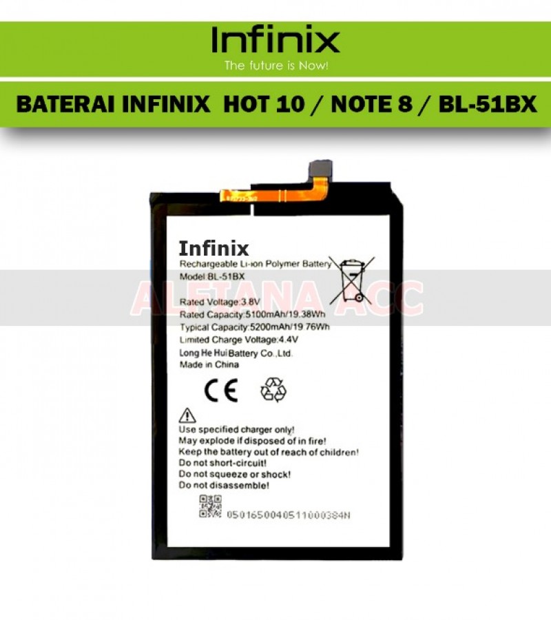 Infinix Hot 10 (X682) Battery Replacement BL-51BX Battery with 5200mAh Capacity_Silver