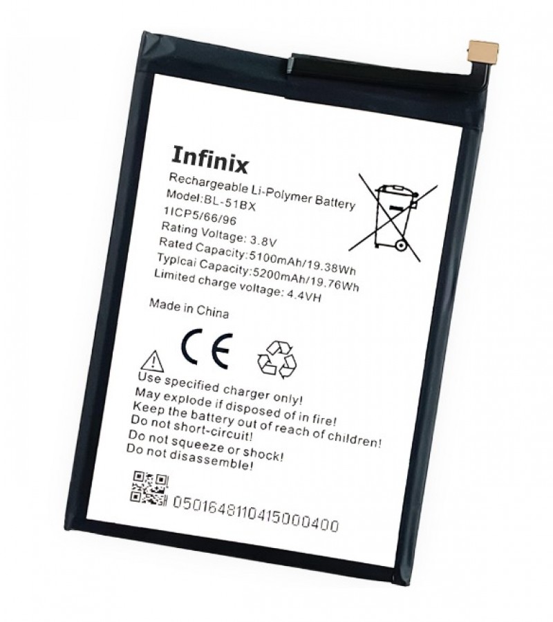 Infinix Note 8 (X692) Battery Replacement BL-51BX Battery with 5200mAh Capacity_Silver