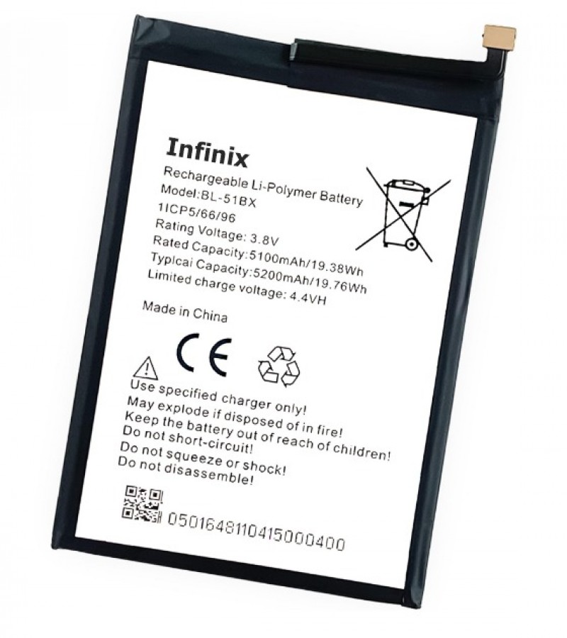 Infinix Note 8i (X683) Battery Replacement BL-51BX Battery with 5200mAh Capacity_Silver