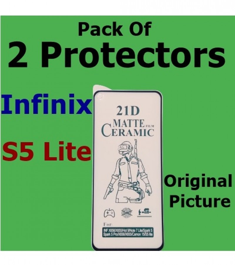 Infinix S5 Lite Matte Ceramic Sheet Protector for Gaming , Pack of 2 Protector