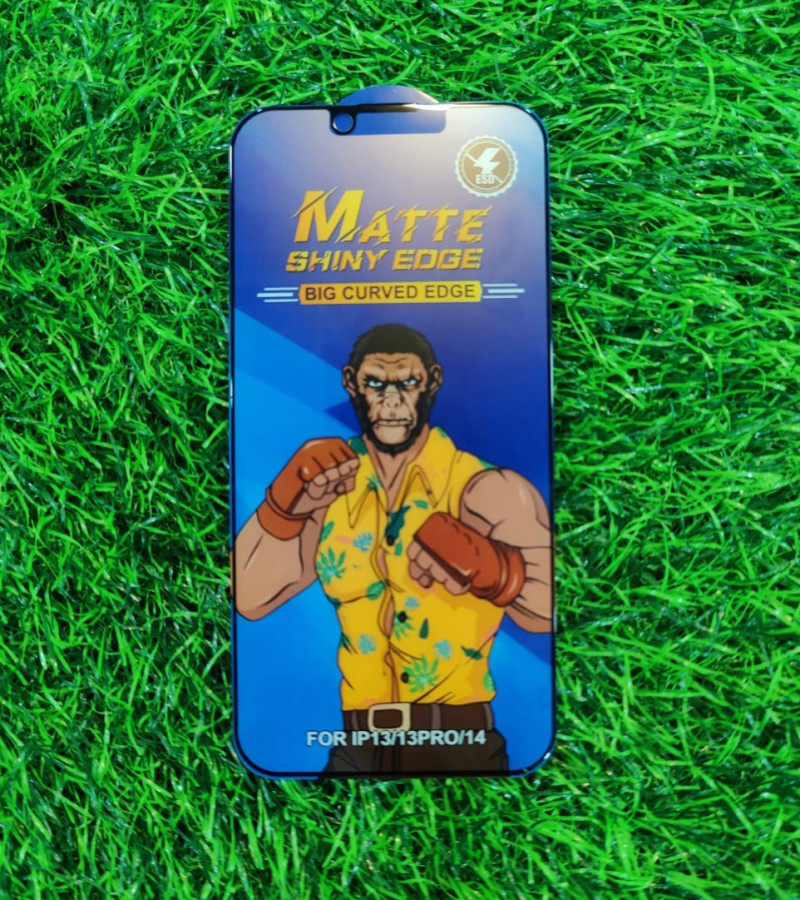 IPHONE 13 /13 Pro / 14  Anti static  Matte Glass Protector For Gaming  Anti shock  Temper Glass