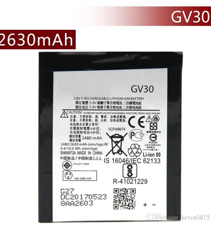 Motorola GV30 Original Battery Replacement For Motorola Moto Z XT1650 with 2630mAh Capacity