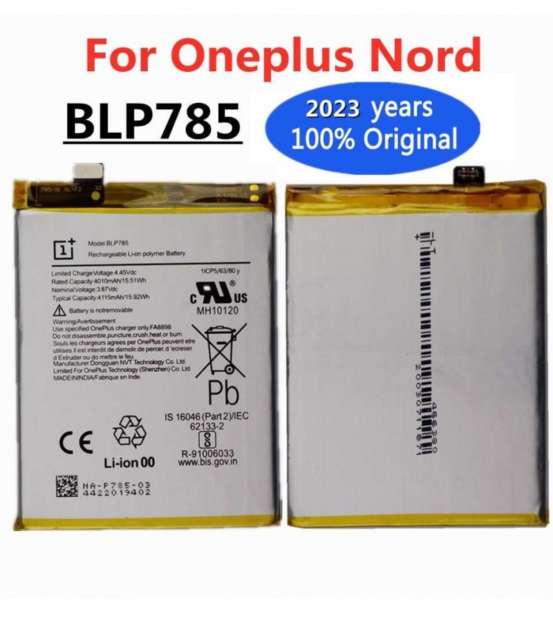 New Original BLP785 Battery For Oneplus Nord 5G / 1+ Nord 4115mAh