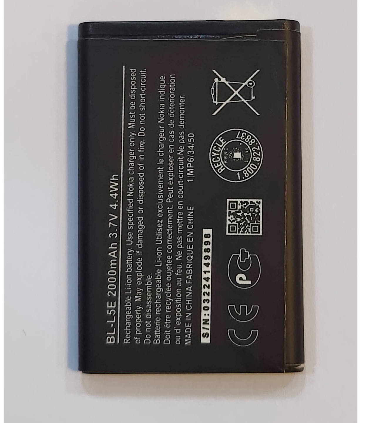 Nokia BL-5C Dual IC replacement Battery with 1020mAh Capacity-Silver , Black