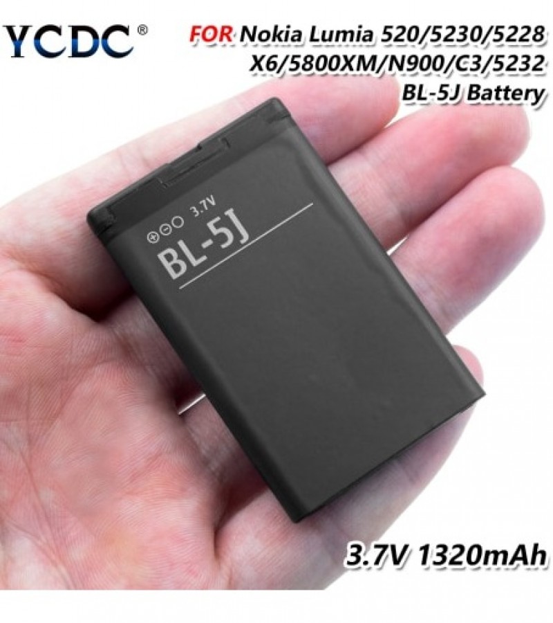 Nokia Lumia 520 525 530 Battery BL-5J Battery With 1320mAh Capacity-Black